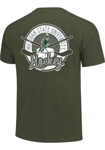 Michigan State Spartans Green Hockey Badge Short Sleeve T Shirt
