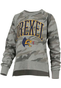 Pressbox Drexel Dragons Womens Green Nelson Oakland Crew Sweatshirt