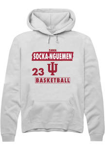 Zania Socka-Nguemen Indiana Hoosiers Mens White NIL Striped Player Hood