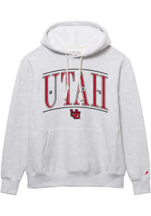 League Utah Utes Mens White Arch Line 1636 Long Sleeve Hoodie