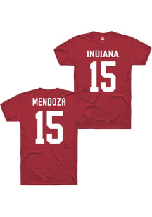 Fernando Mendoza Indiana Hoosiers Crimson Football NIL Shirzees Short Sleeve Player T Shirt