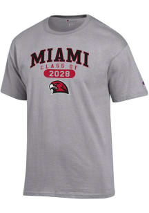 Champion Miami RedHawks Grey Class of 2028 Jersey Short Sleeve T Shirt