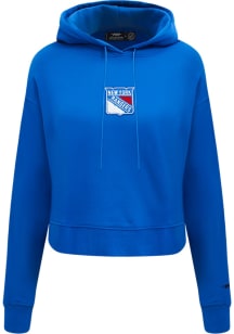 Pro Standard New York Rangers Womens Blue Classic Chenille Hooded Sweatshirt