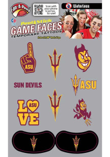 Arizona State Sun Devils Multi-Design Face Tattoo