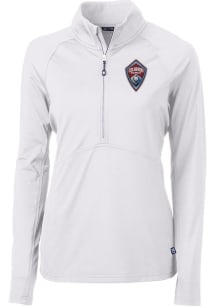 Cutter and Buck Colorado Rapids Womens White Adapt Eco Qtr Zip Pullover