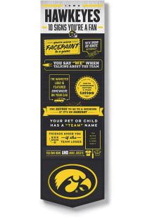 Iowa Hawkeyes Wall Art Sign - Gold