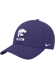 Nike K-State Wildcats Football Club Cap Adjustable Hat - Purple