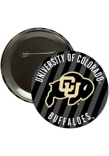 Colorado Buffaloes 3" Stripes Button - Black