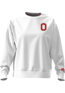Greyson Ohio State Buckeyes Womens White Aspen Crew Sweatshirt