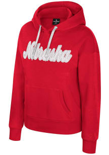 Colosseum Nebraska Cornhuskers Womens Red Jazz Club Fleece Hooded Sweatshirt