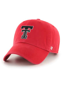 47 Texas Tech Red Raiders Double T Clean Up Adjustable Hat - Red