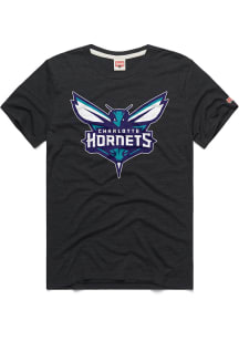 Homage Charlotte Hornets Charcoal Primary Logo Short Sleeve Fashion T Shirt
