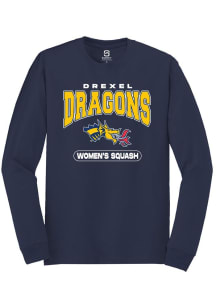 Summit Sportswear Drexel Dragons Navy Blue Womens Squash Long Sleeve T Shirt