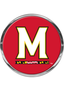 Maryland Terrapins Chrome Car Emblem - Red