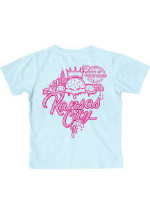 Blue 84 Kansas City Youth Powder Blue Ice Cream Skyline Short Sleeve T-Shirt