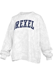 Pressbox Drexel Dragons Womens White Camo Crew Sweatshirt