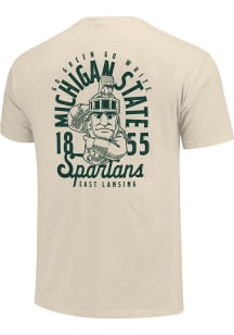 Michigan State Spartans Ivory Sparty Overlay Short Sleeve T Shirt