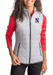 Cutter and Buck Northwestern Wildcats Womens Purple Rainier PrimaLoft Vest