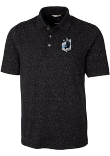 Cutter and Buck Minnesota United FC Mens Black Advantage Space Dye Short Sleeve Polo