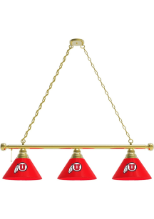 Utah Utes 3 Shade Gold Billiard Lamp