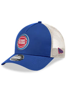 New Era Detroit Pistons Blue JR 9FORTY M-Crown Trucker Youth Adjustable Hat