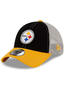 New Era Pittsburgh Steelers Casual Classic Trucker Adjustable Hat - Black