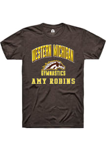 Amy Robins Western Michigan Broncos Brown NIL Arch Logo Short Sleeve Player T Shirt