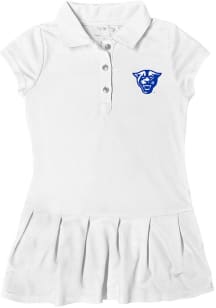 Georgia State Panthers Toddler Girls White Caroline Short Sleeve Dress