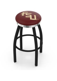 Florida State Seminoles Script Chrome Seat Pub Stool - Black
