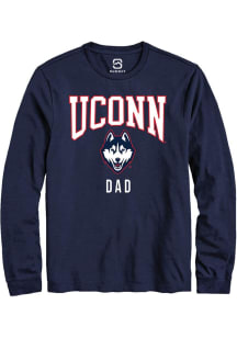 Summit Sportswear UConn Huskies Navy Blue Dad Long Sleeve T Shirt