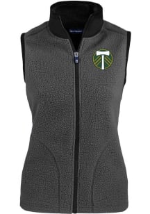 Cutter and Buck Portland Timbers Womens Graphite Cascade Sherpa Vest