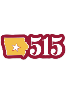 Ames 515 Area Code Stickers - Red