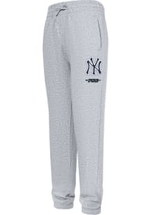 Pro Standard New York Yankees Boys Grey Classic Chenille Sweatpants