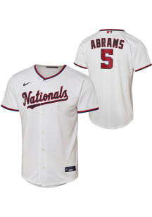 CJ Abrams  Nike Washington Nationals Youth White Home Baseline Jersey