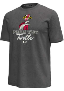 Under Armour Maryland Terrapins Charcoal Icon Short Sleeve Fashion T Shirt