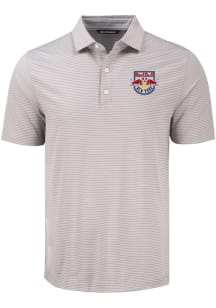 Cutter and Buck New York Red Bulls Mens Grey Forge Eco Fine Line Short Sleeve Polo