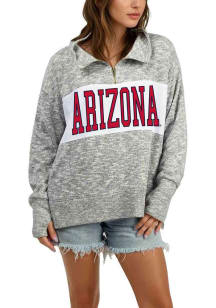 Arizona Wildcats Womens Grey Classic Qtr Zip
