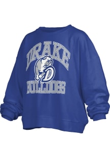 Pressbox Drake Bulldogs Womens Blue St John's Crew Sweatshirt