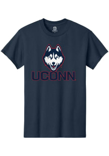 Summit Sportswear UConn Huskies Navy Blue Primary Logo Short Sleeve T Shirt