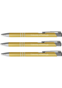 Pitt Panthers 3 Pack Ball Point Pen - Gold