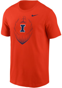 Nike Illinois Fighting Illini Orange Football Element Short Sleeve T Shirt