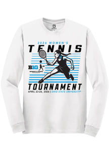 Summit Sportswear Big Ten White 2026 Women's Tennis Tournament Long Sleeve T Shirt