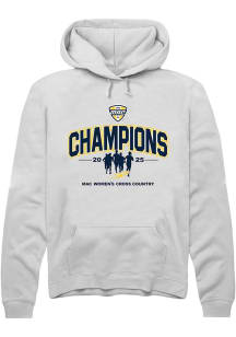 Summit Sportswear Toledo Rockets Mens White 2025 MAC Womens Cross Country Champions Stack Long Sle..