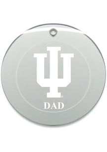 Indiana Hoosiers Dad Round Ornament - White