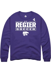 Alix Regier K-State Wildcats Mens Purple NIL Stacked Box Player Crew