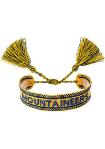 West Virginia Mountaineers Woven Tassel Womens Bracelet