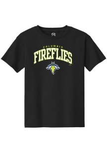 Summit Sportswear Columbia Fireflies Youth Black Arch Mascot Short Sleeve T-Shirt