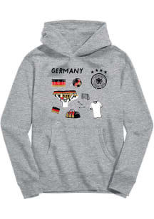 Vive La Fete Germany National Team Toddler Ash Sam Long Sleeve Hooded Sweatshirt