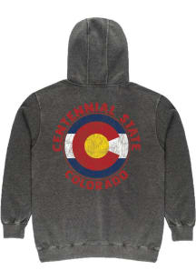 Summit Sportswear Colorado Mens Dark Grey Flag Long Sleeve Hoodie