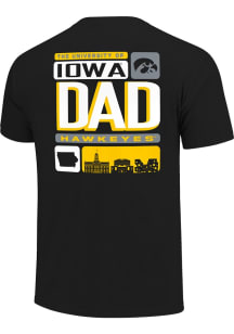 Iowa Hawkeyes Black Tiles Dad Short Sleeve T Shirt